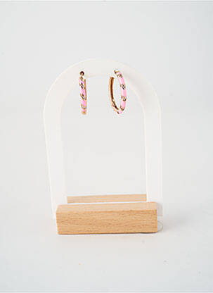 Cercei materiale argintii roz PHAROS JEWELLERY femeie