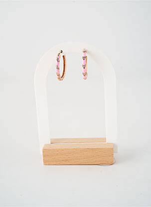 Cercei materiale argintii roz PHAROS JEWELLERY femeie