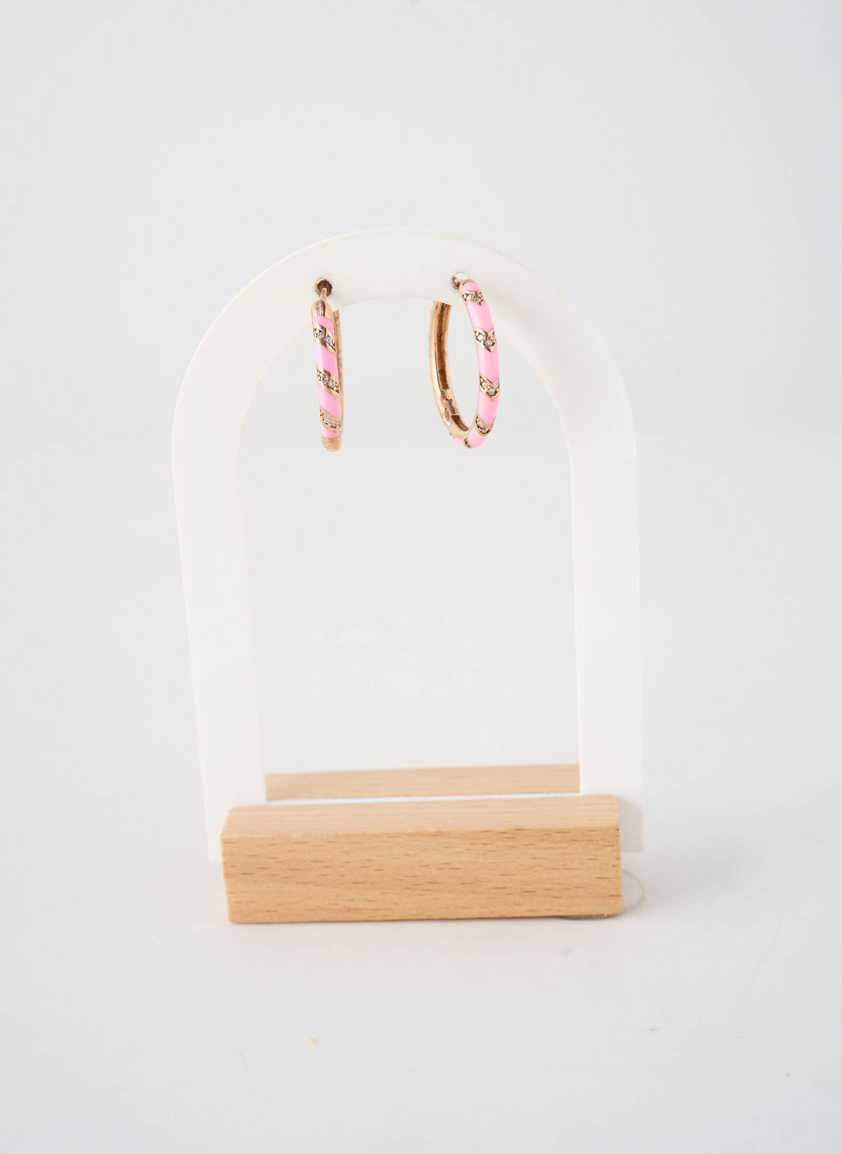 Cercei materiale argintii roz PHAROS JEWELLERY femeie