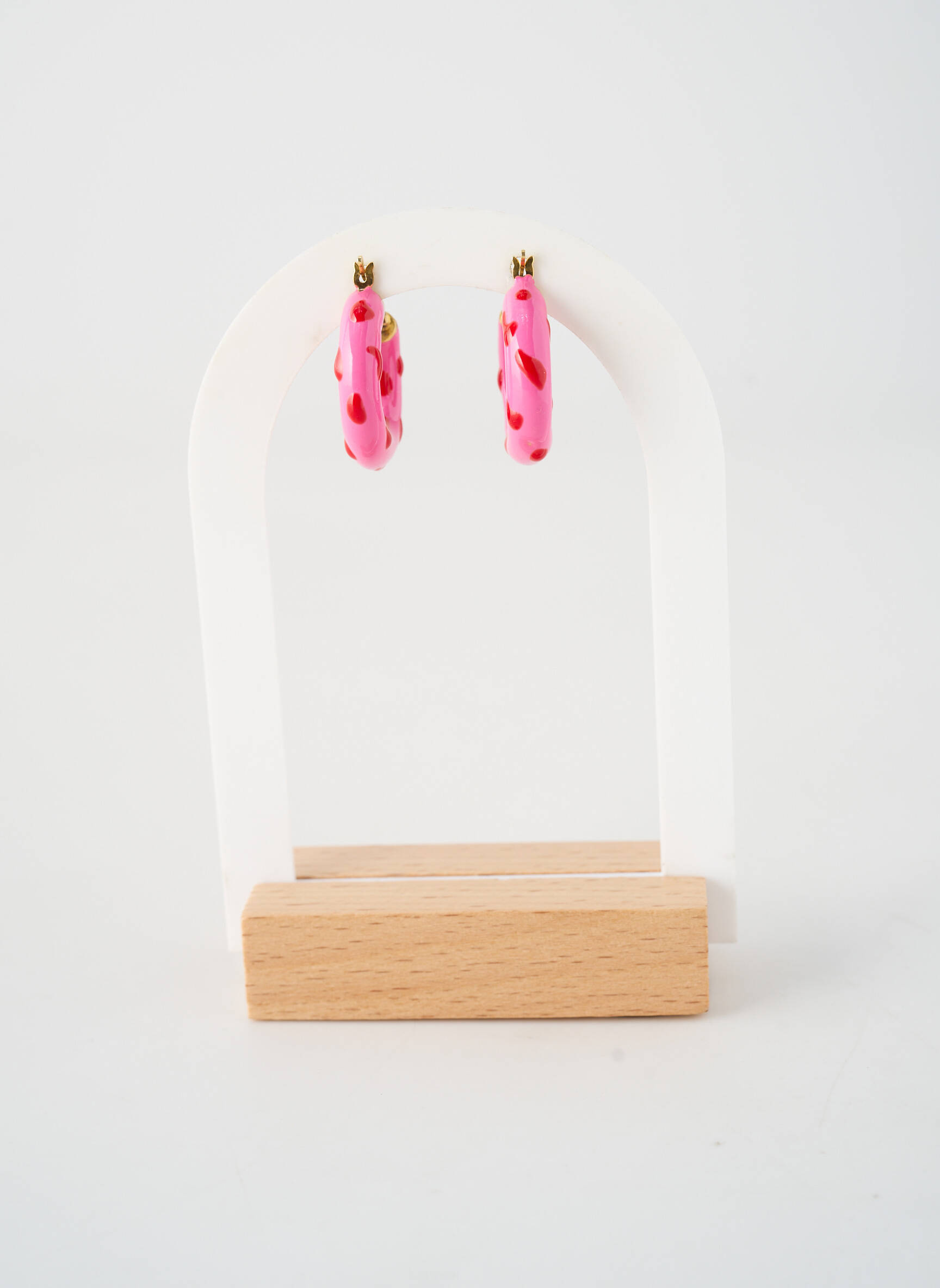 Cercei materiale argintii roz PHAROS JEWELLERY femeie