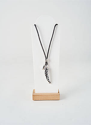 Colier materiale metalice negru COBRA femeie
