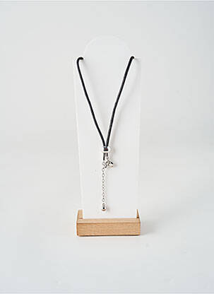 Colier materiale metalice negru COBRA femeie