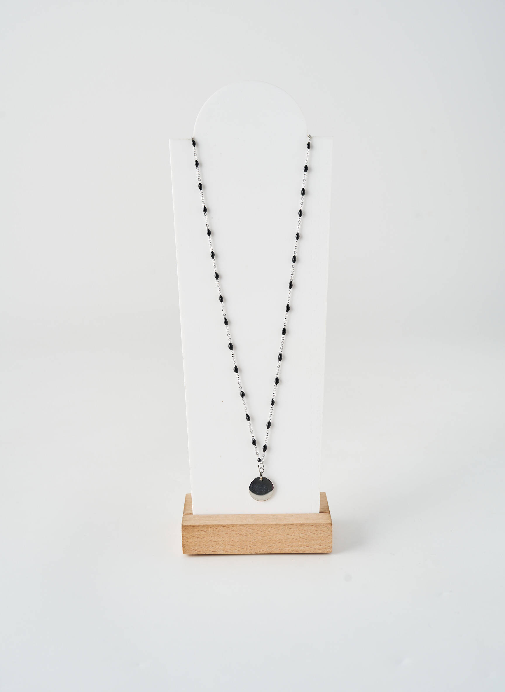 Colier materiale placate cu argint negru ROBBEZ MASSON femeie