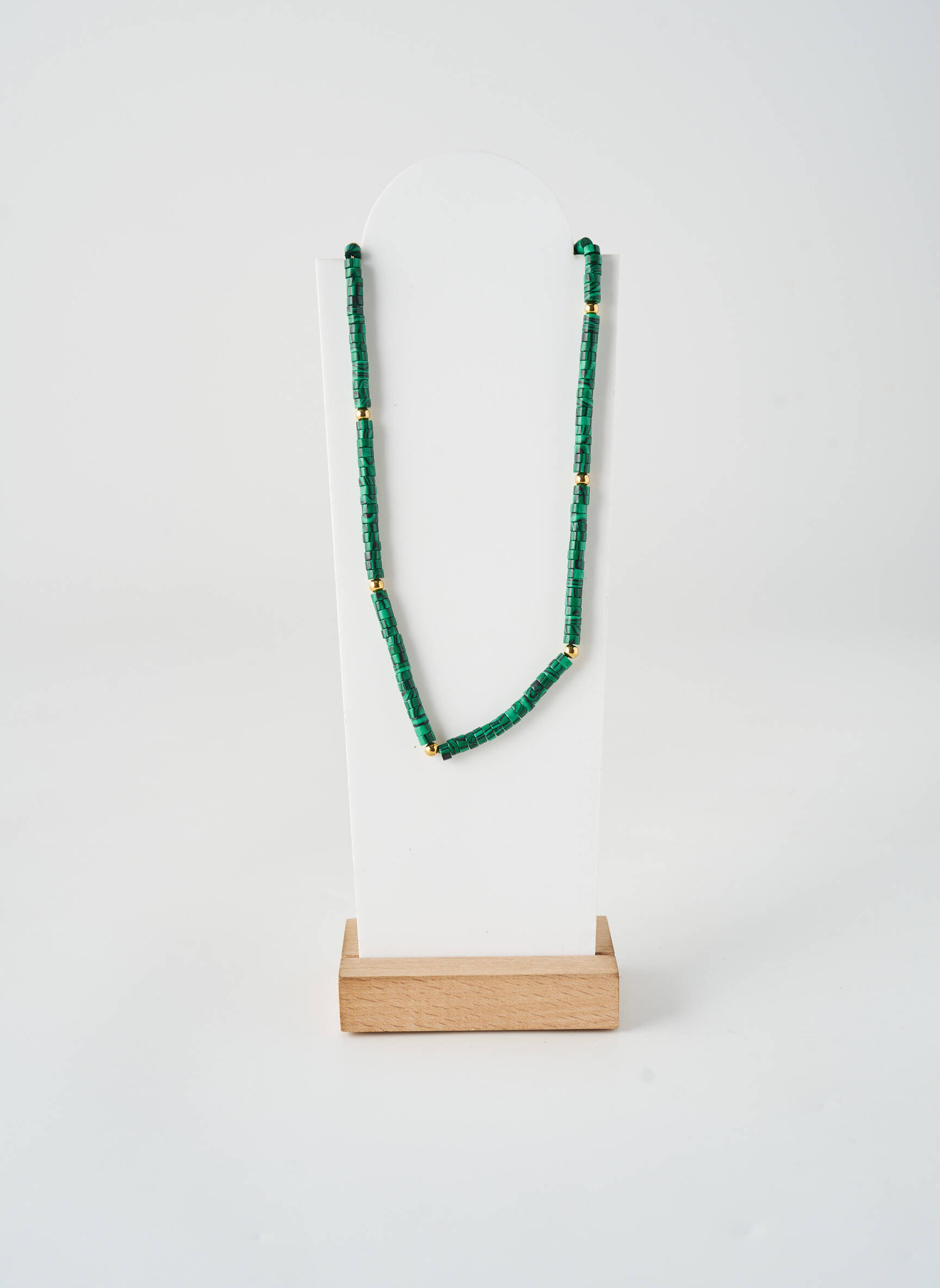 Colier ornament cu mărgele verde ROBBEZ MASSON femeie