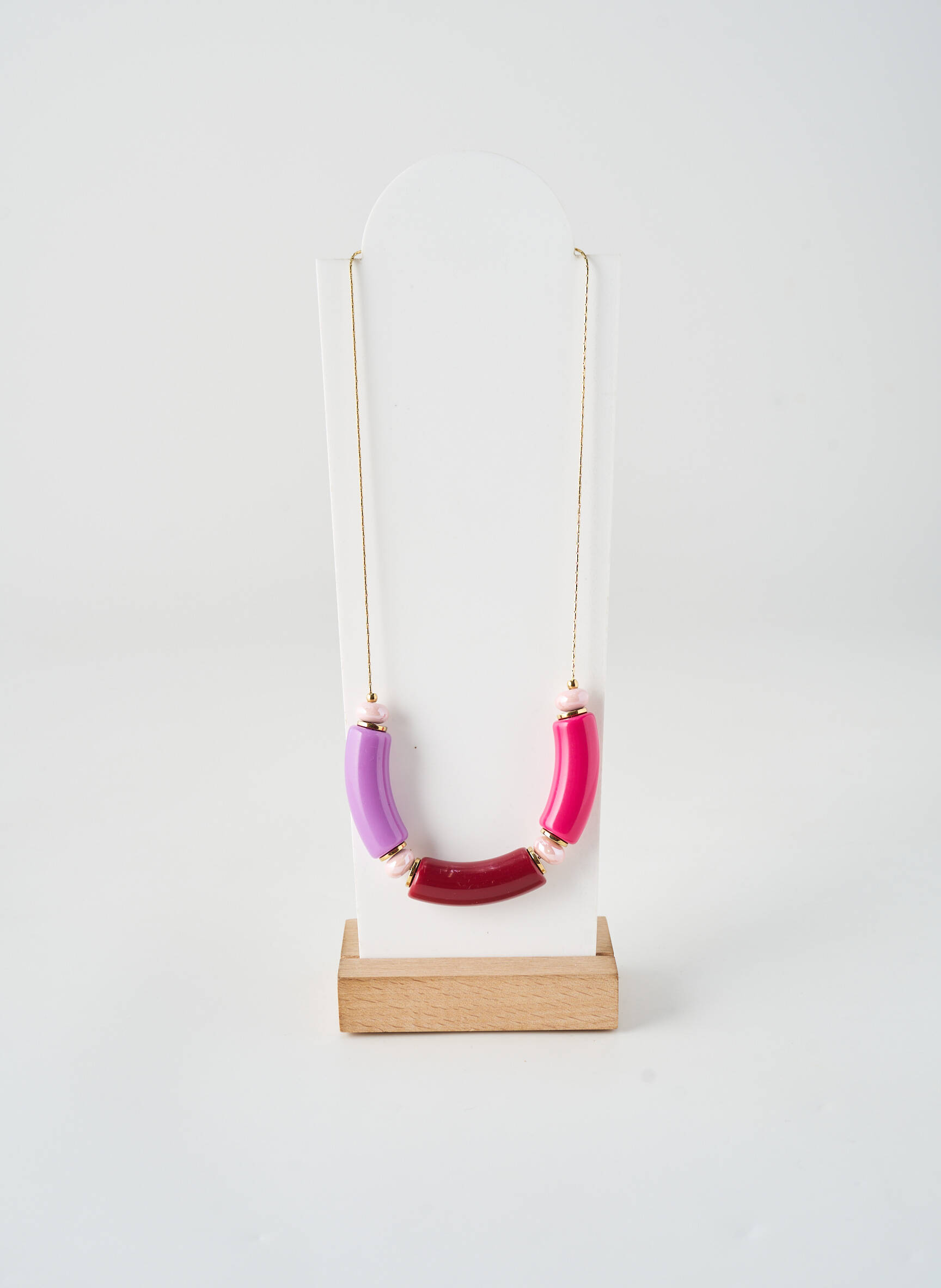 Colier ornament cu mărgele violet IKITA femeie