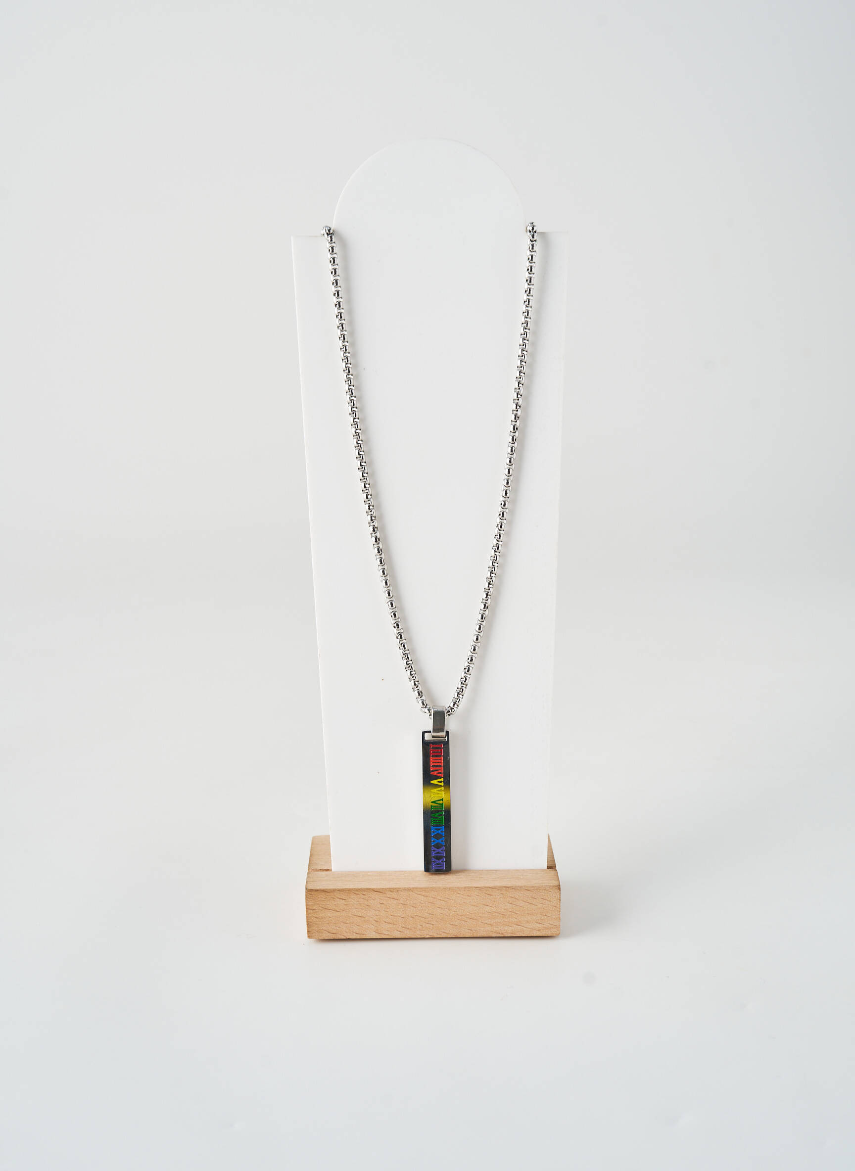 Colier materiale metalice argintiu ALLAN'S bărbat