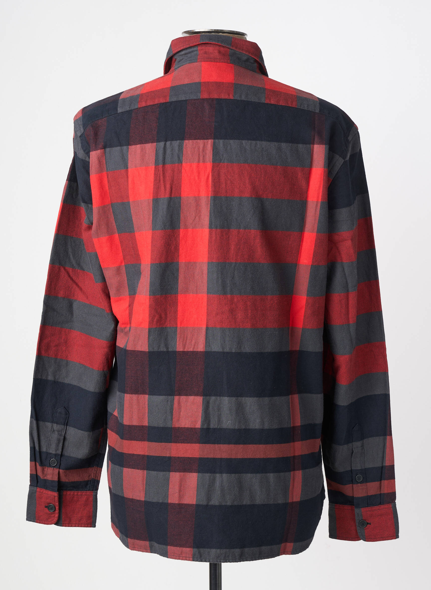 Cămașă cu mâneci lungi imprimeu carouri roșu BURBERRY bărbat