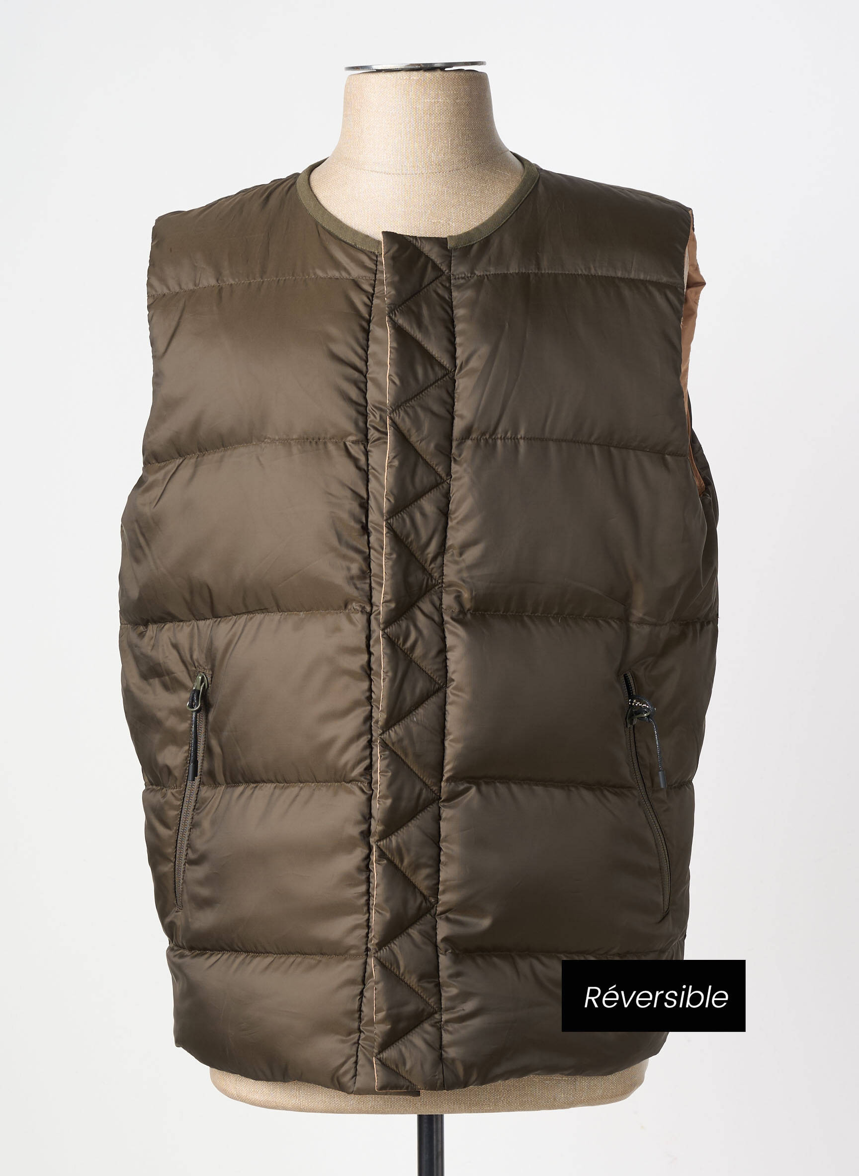 Geacă matlasată buzunare fără glugă verde WHITE MOUNTAINEERING bărbat