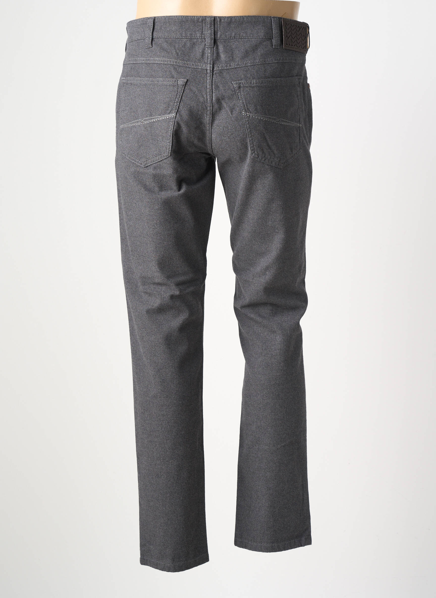 Pantalon slim închidere cu fermoar sub clapetă cu nasturi gri MMX bărbat