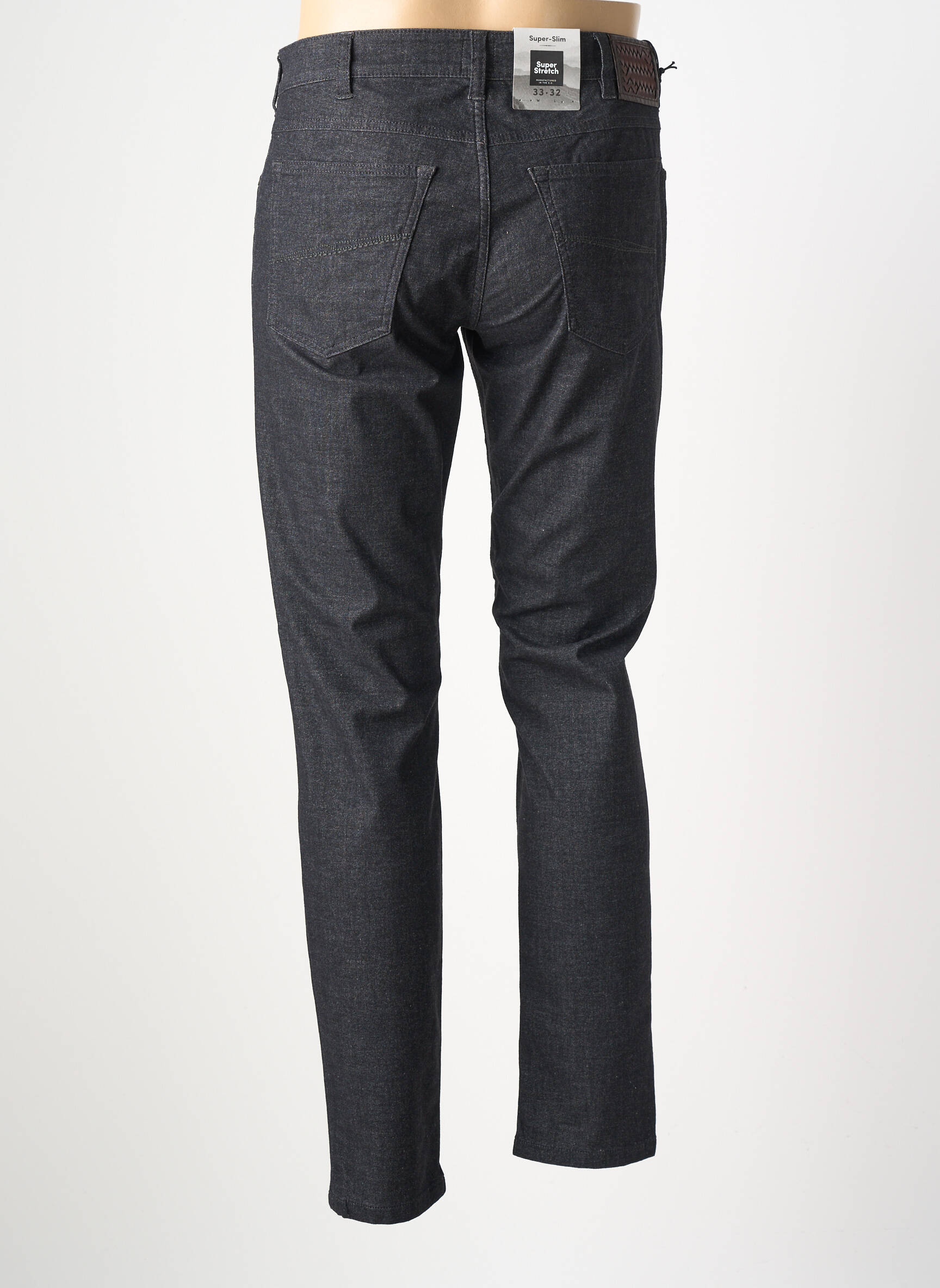 Pantalon slim închidere cu fermoar sub clapetă cu nasturi gri MMX bărbat