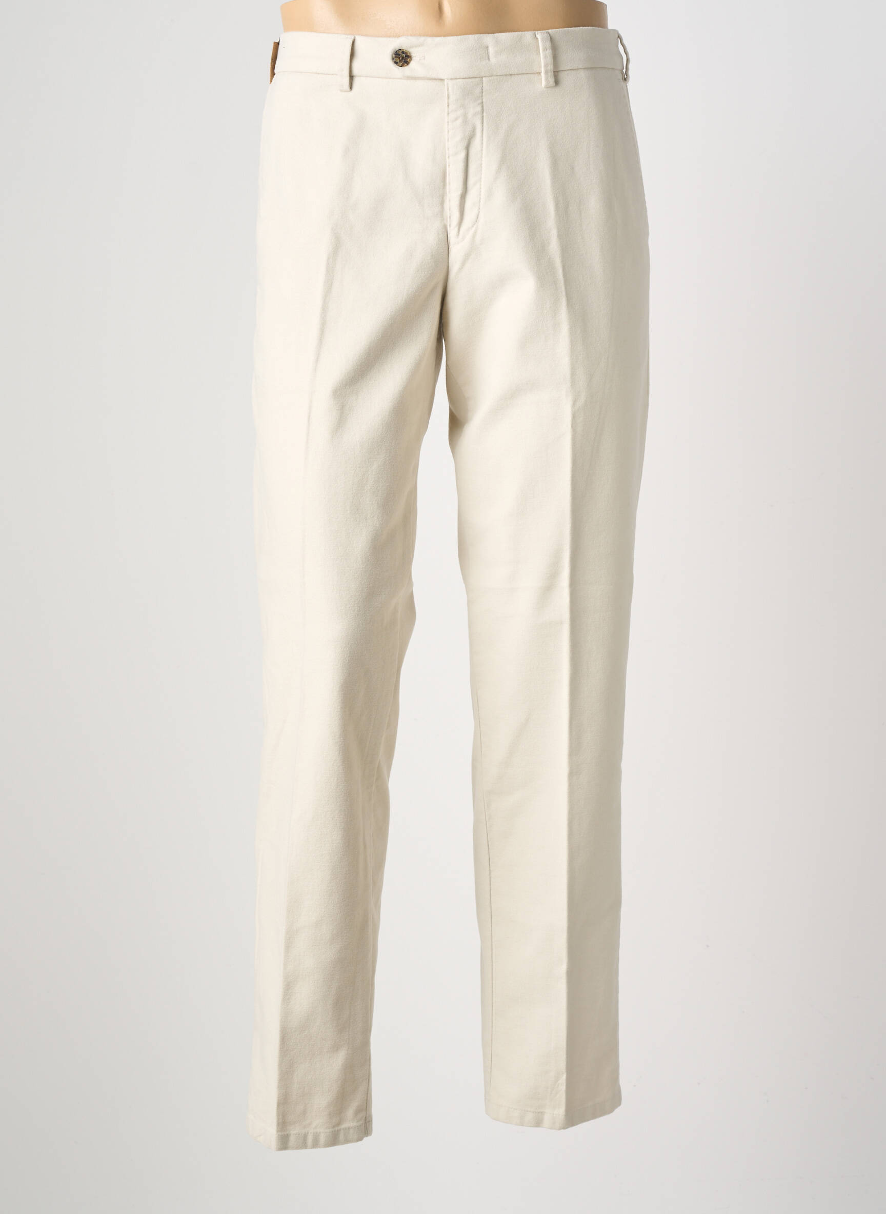 Pantalon slim închidere cu fermoar sub clapetă cu nasturi bej MMX bărbat