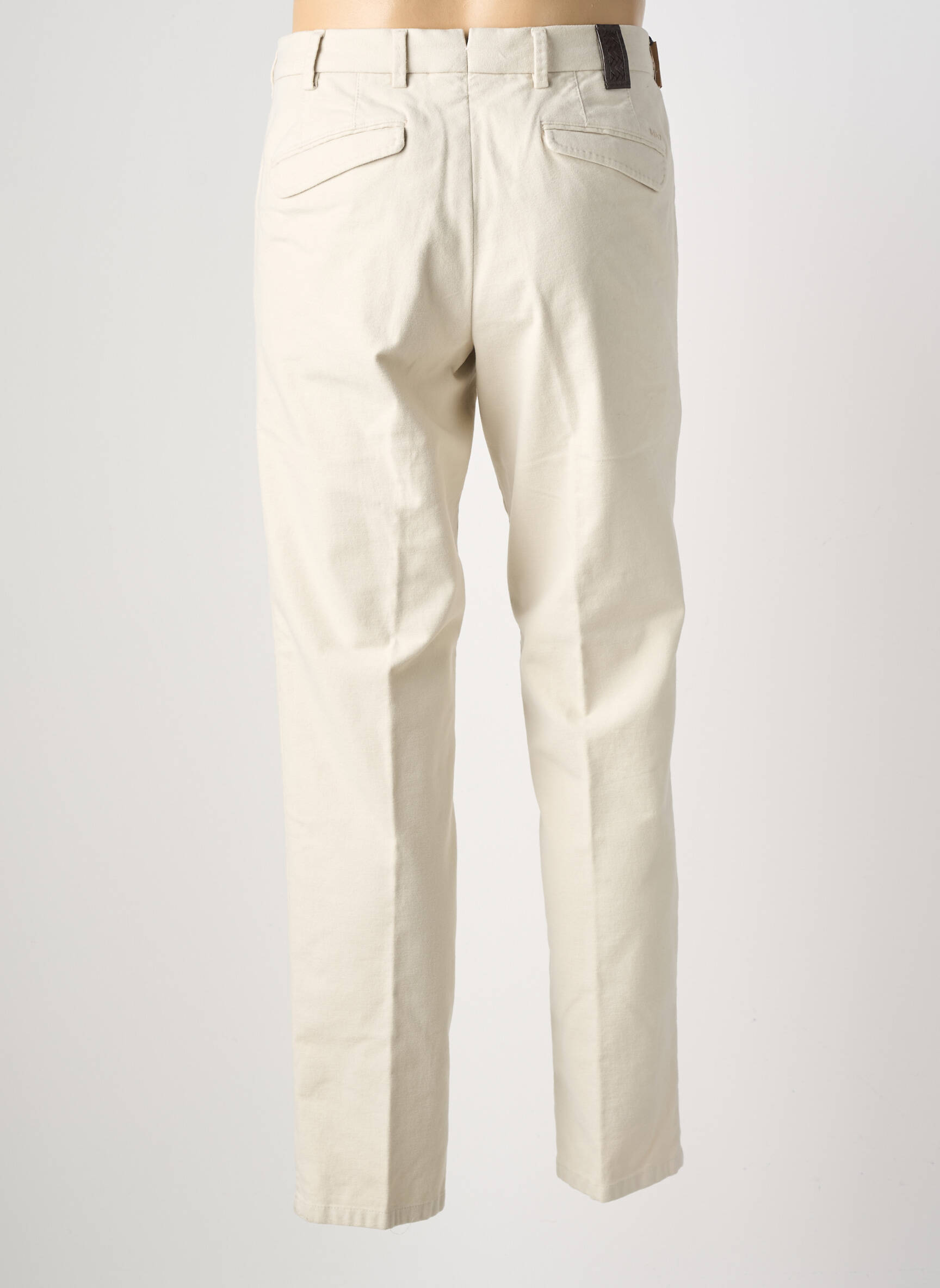 Pantalon slim închidere cu fermoar sub clapetă cu nasturi bej MMX bărbat