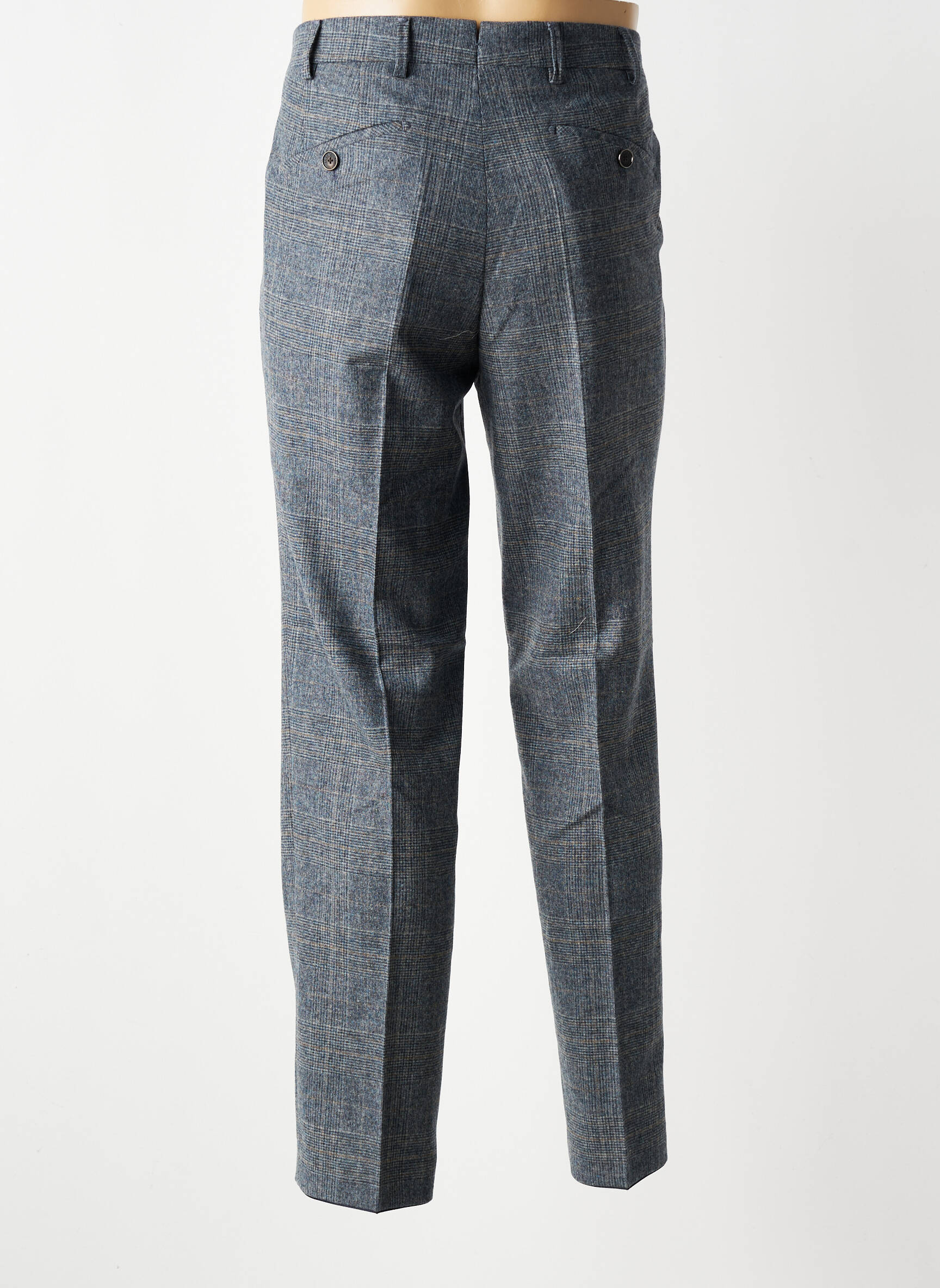 Pantalon chino imprimeu imprimeu prinț de wales mărime normală albastru MMX bărbat