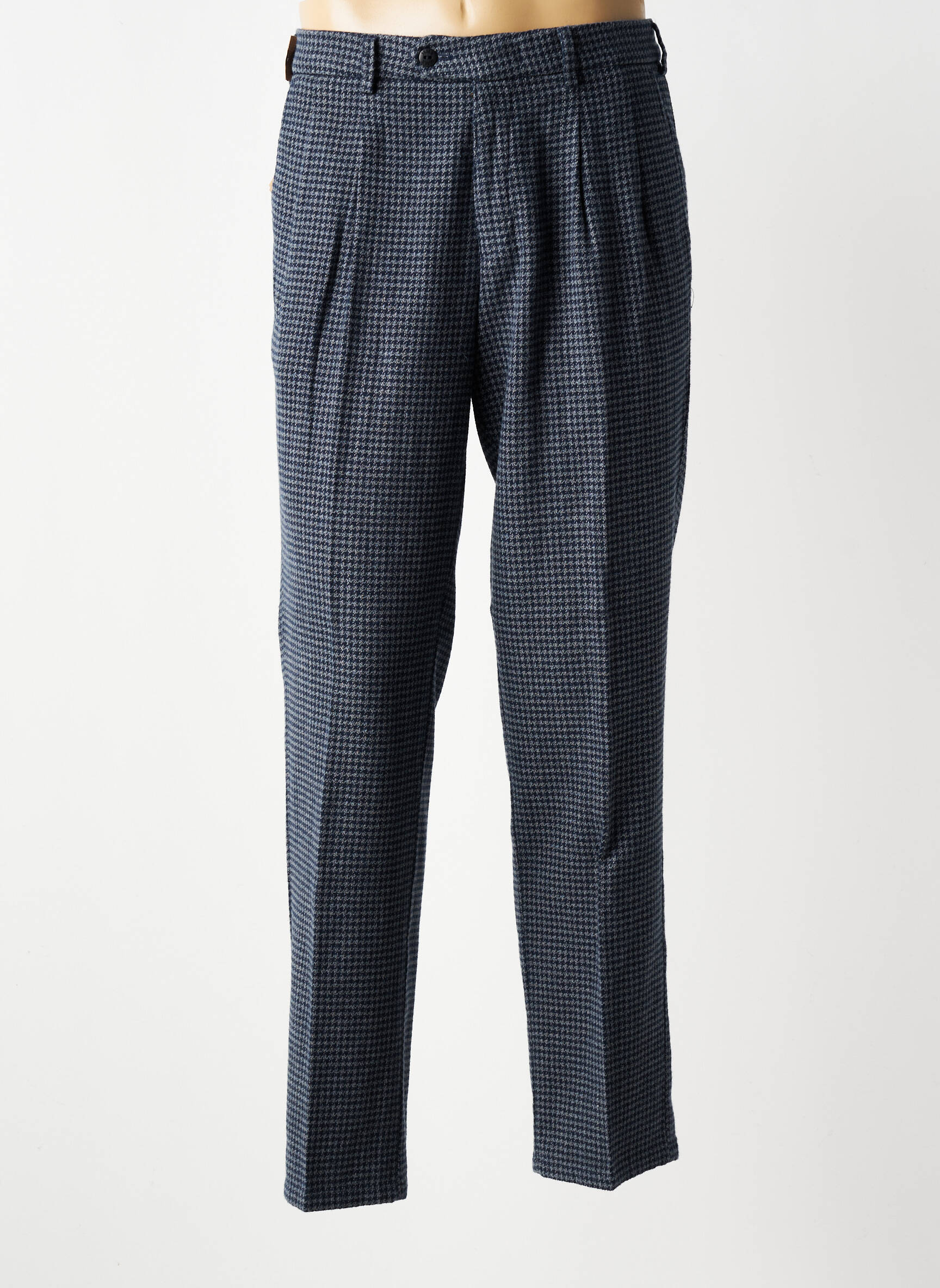 Pantalon chino țesătură melanj mărime normală albastru MMX bărbat