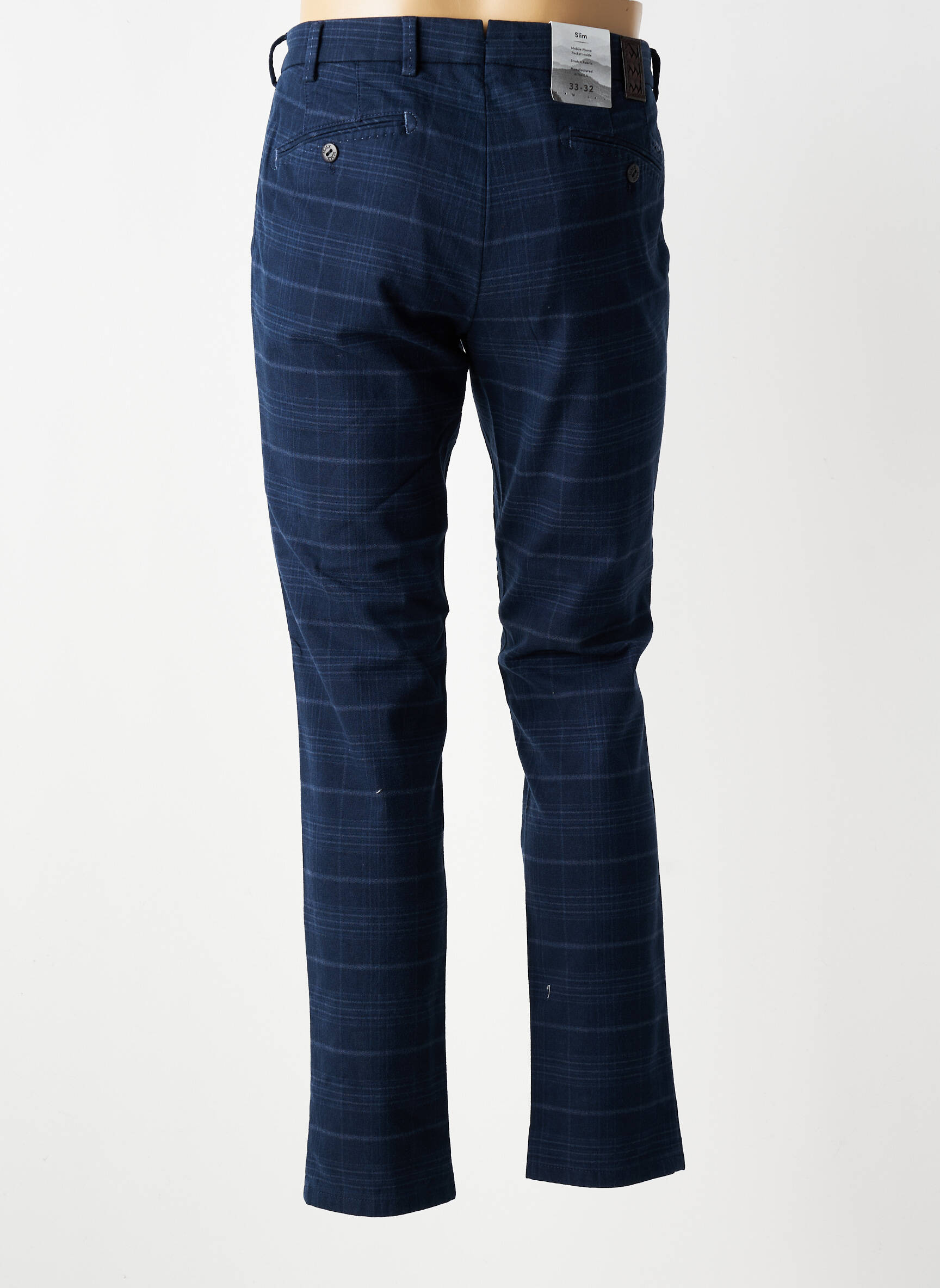 Pantalon chino bio mărime normală albastru MMX bărbat