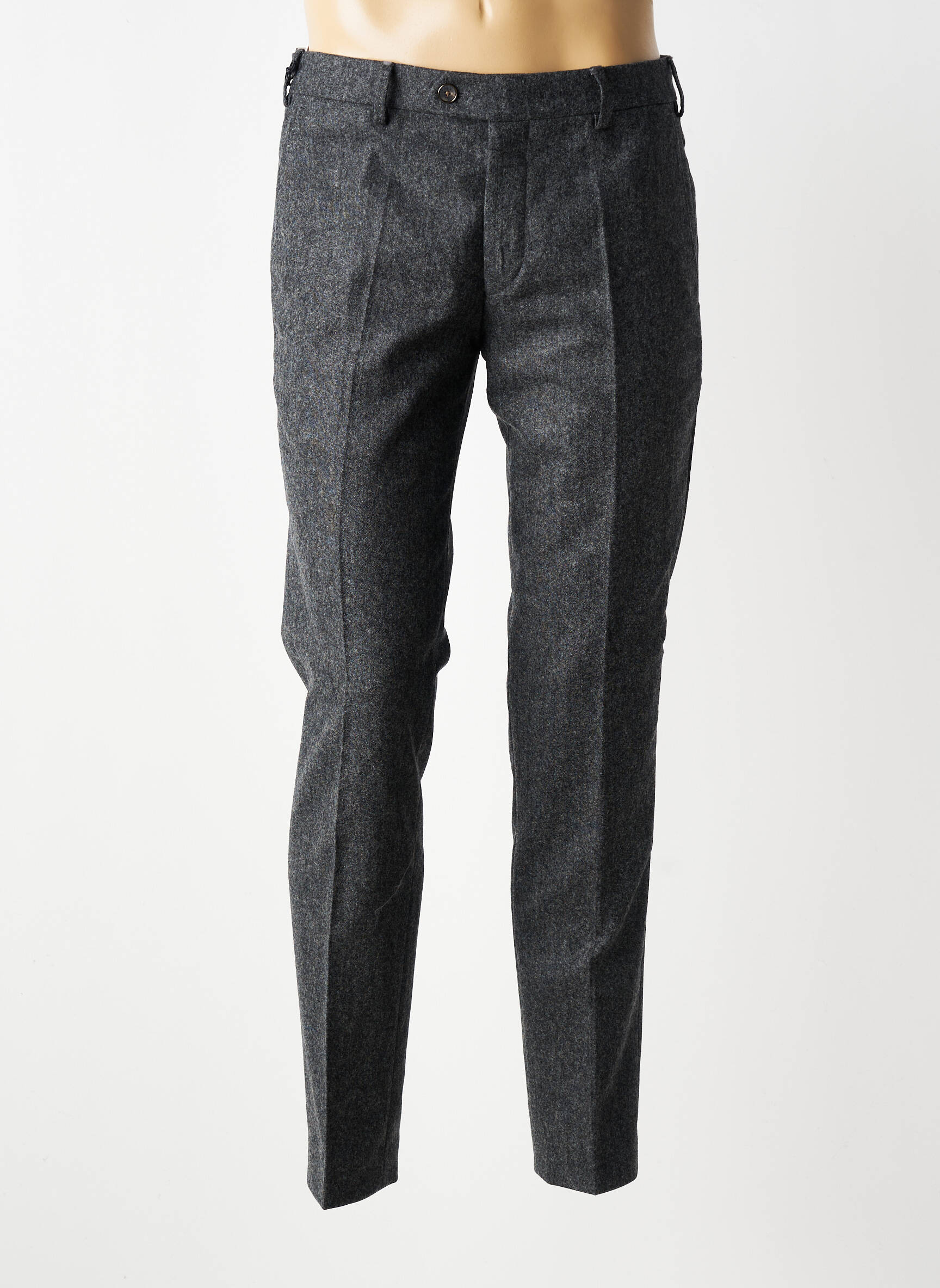 Pantalon chino țesătură melanj mărime normală gri MMX bărbat