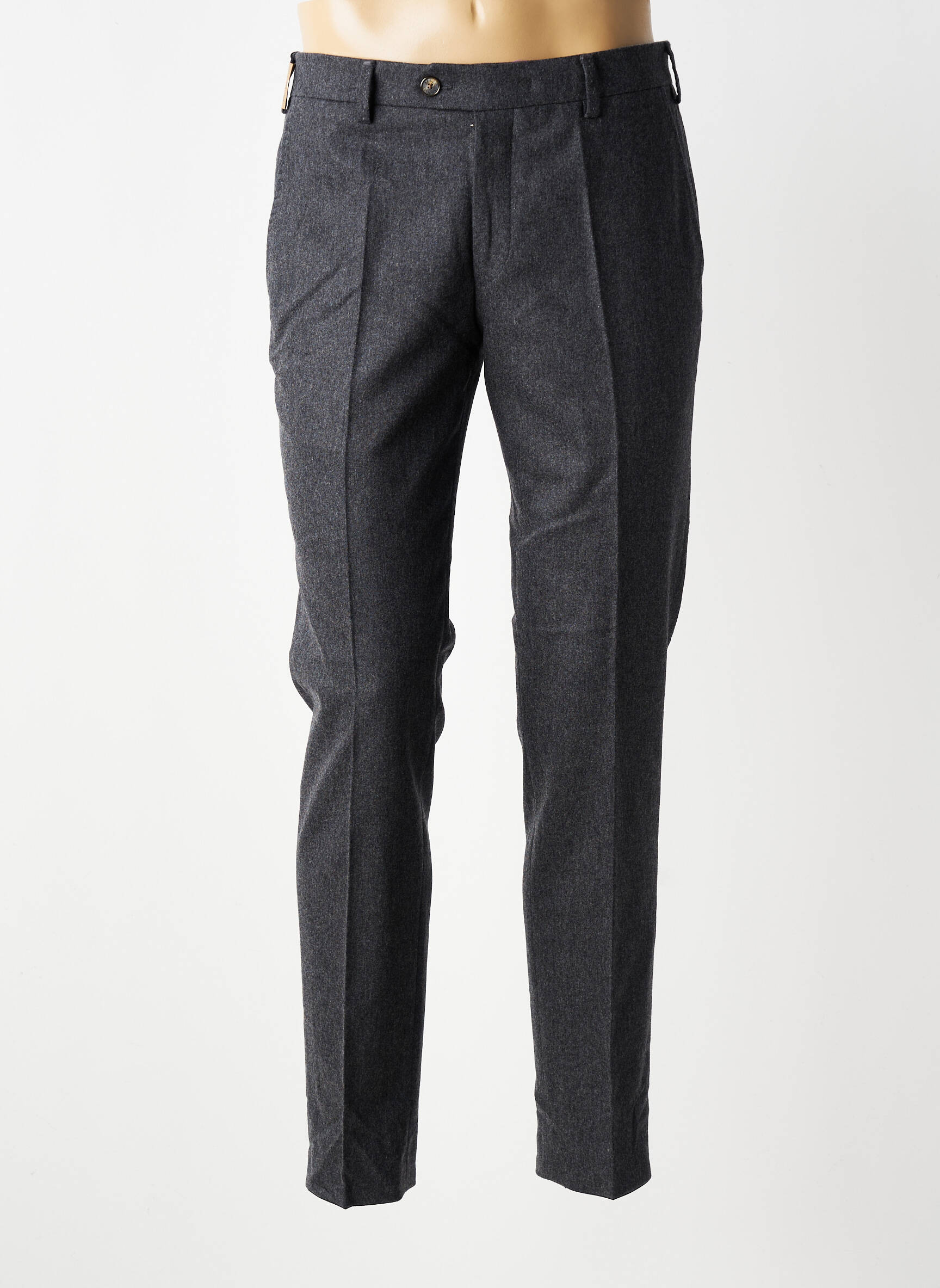 Pantalon chino țesătură melanj mărime normală gri MMX bărbat