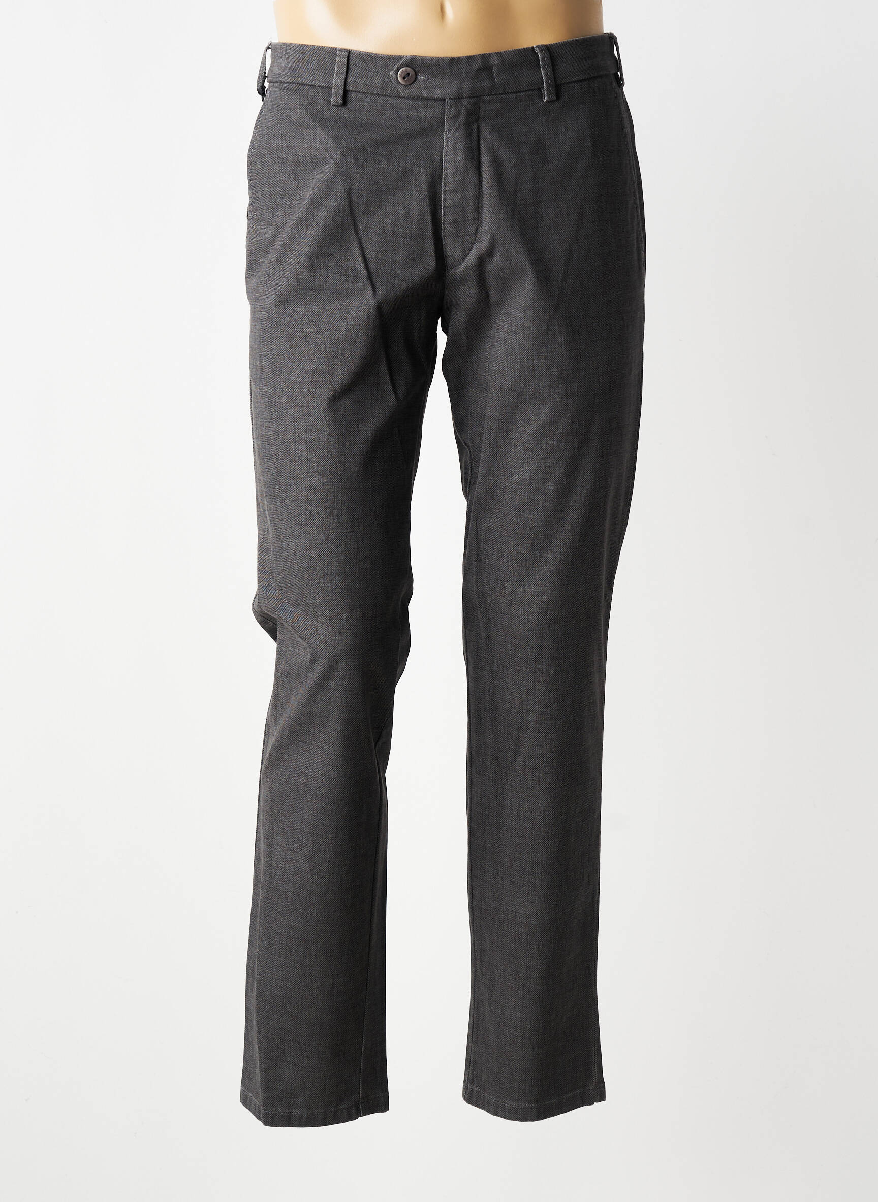 Pantalon chino țesătură melanj mărime normală gri MMX bărbat