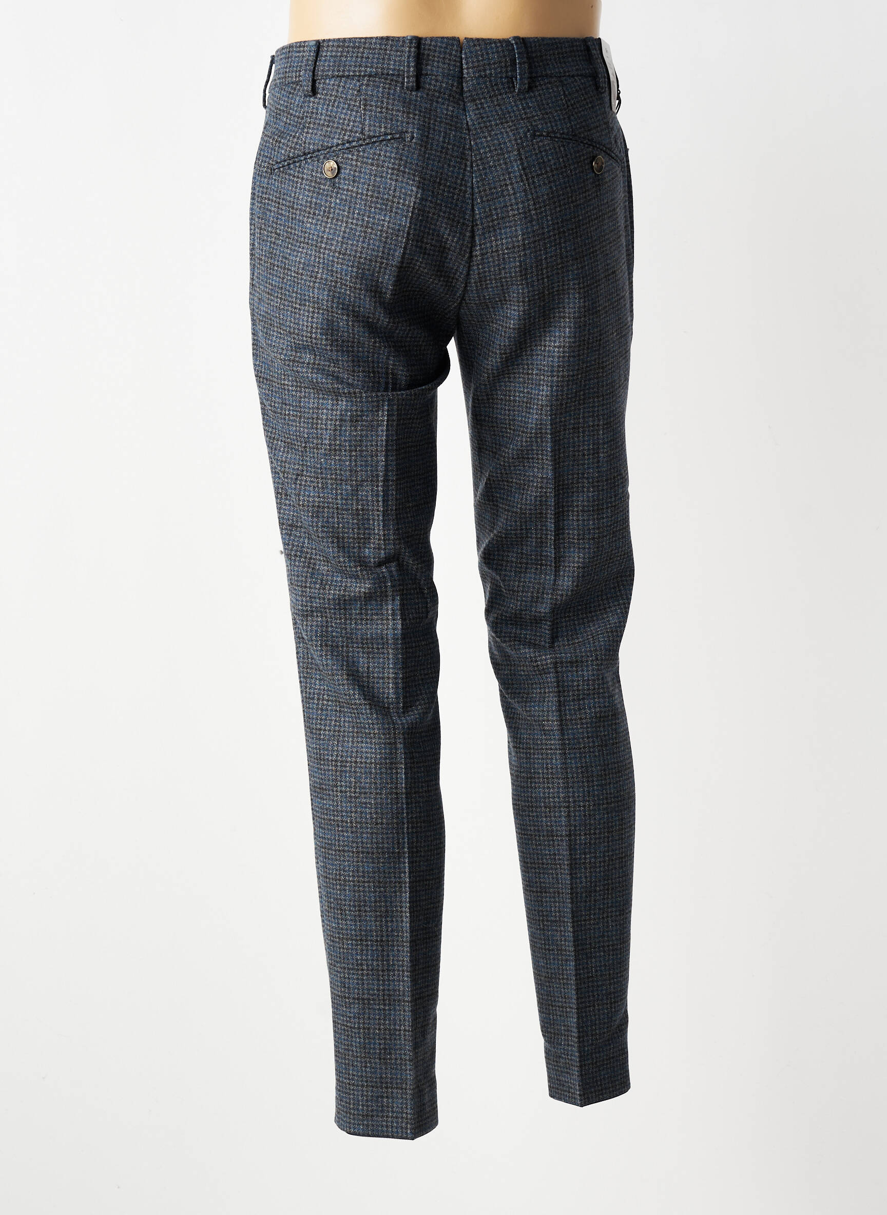 Pantalon chino țesătură melanj mărime normală albastru MMX bărbat