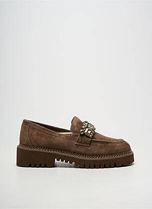 Mocasini vârf rotund toc de 4 la 6 cm maro LODI femeie