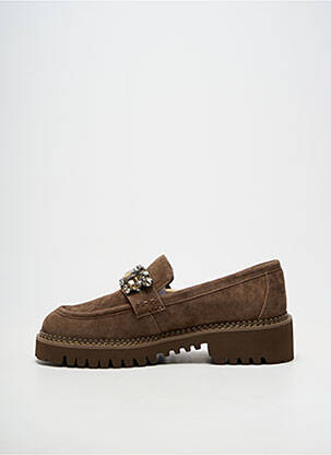 Mocasini vârf rotund toc de 4 la 6 cm maro LODI femeie
