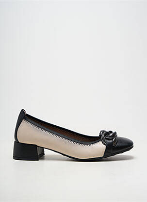Pantofi cu toc material neted toc de 4 la 6 cm bej HISPANITAS femeie