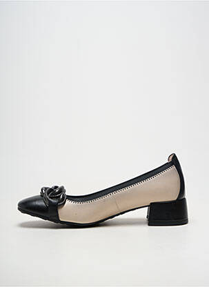 Pantofi cu toc material neted toc de 4 la 6 cm bej HISPANITAS femeie