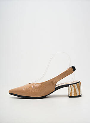 Pantofi cu toc material neted toc de 4 la 6 cm maro GADEA femeie