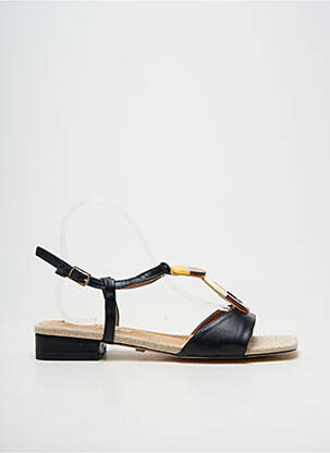 Sandale/pantofi decupați material neted toc plat până la 3 cm negru MARIAMARE femeie