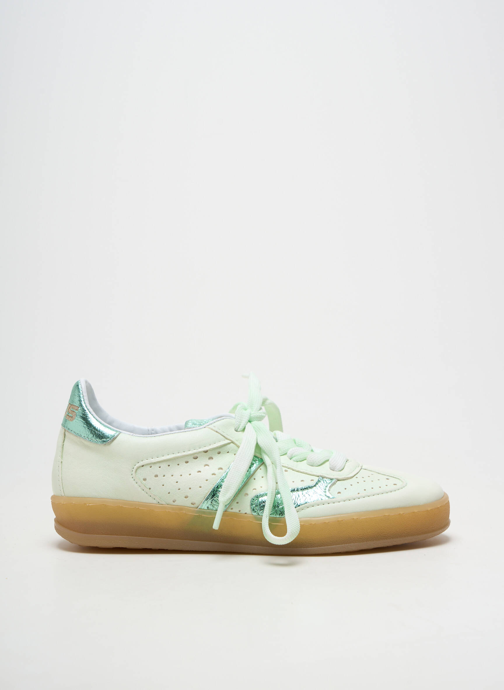 Adidași material neted toc plat până la 3 cm verde MJUS femeie
