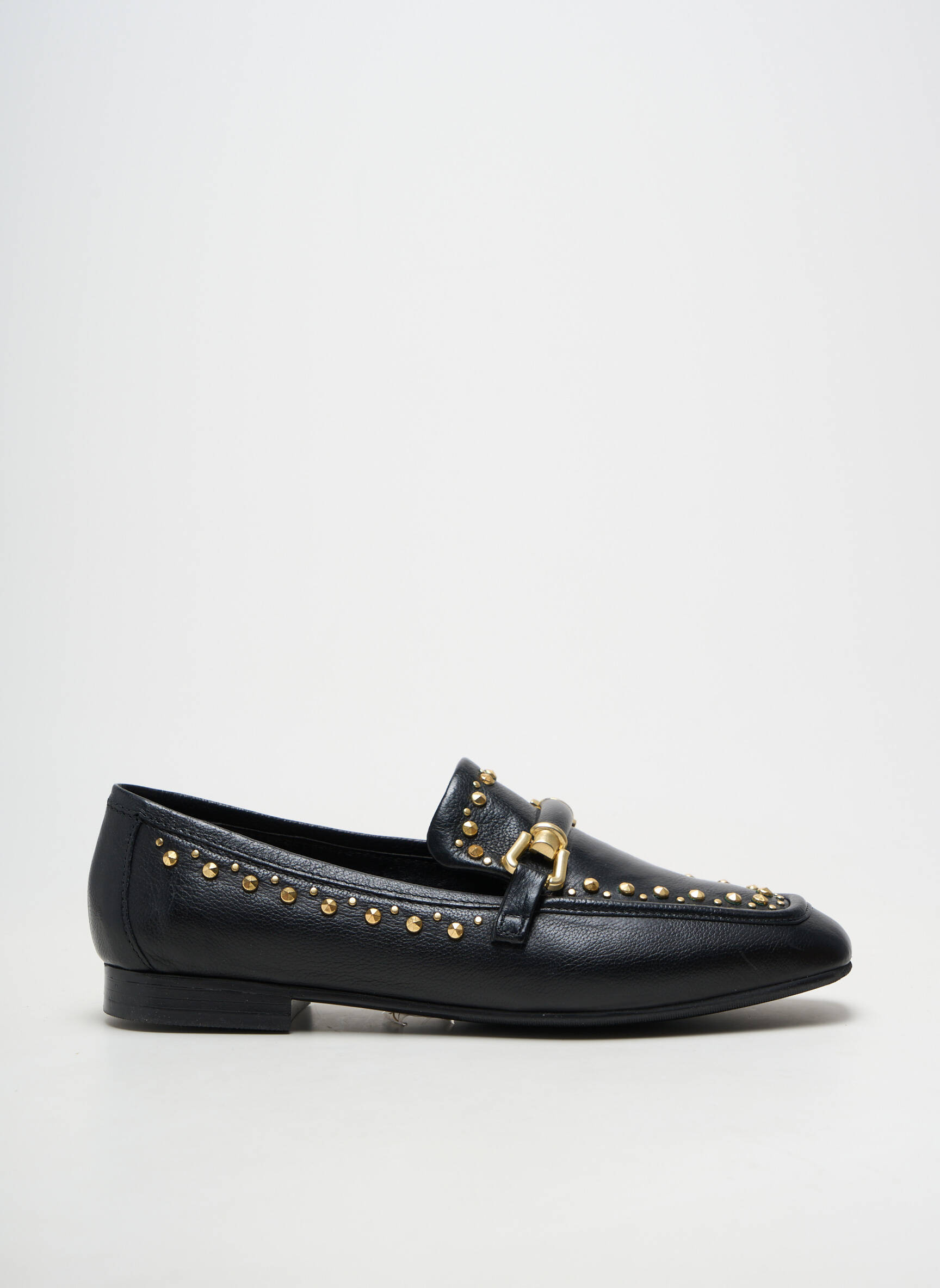 Mocasini material neted toc plat până la 3 cm negru MJUS femeie