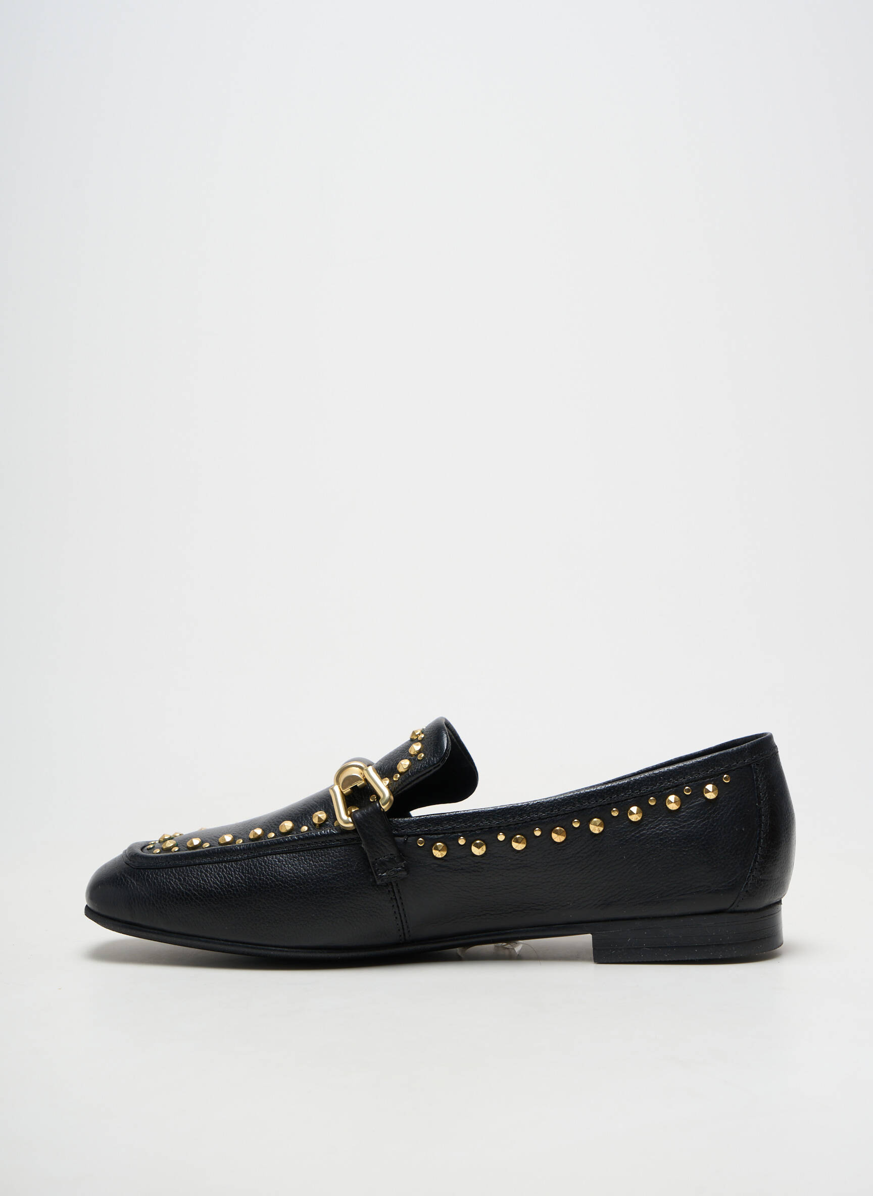 Mocasini material neted toc plat până la 3 cm negru MJUS femeie
