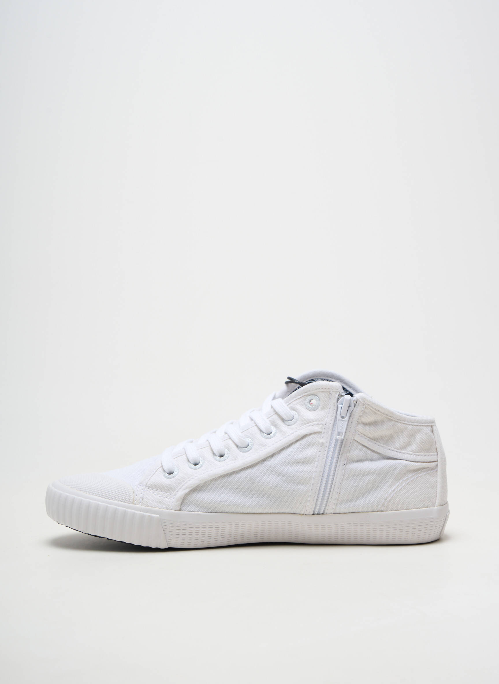 Adidași închidere cu fermoar și șireturi vârf rotund alb PEPE JEANS bărbat