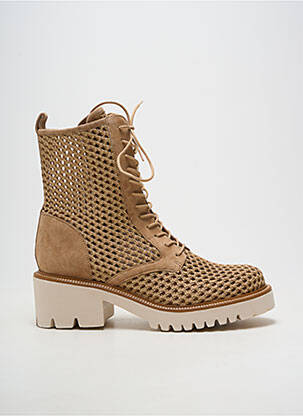 Botine/ghete vârf rotund toc de 4 la 6 cm bej MAM'ZELLE femeie