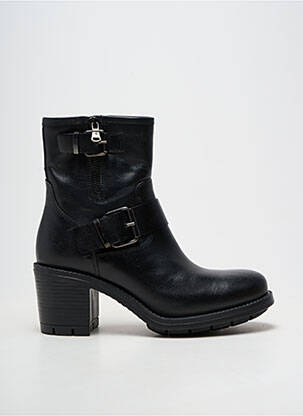 Botine/ghete material neted toc de 7 la 9 cm negru MAJA femeie