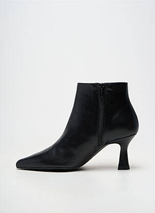 Botine/ghete material neted toc de 7 la 9 cm negru LODI femeie