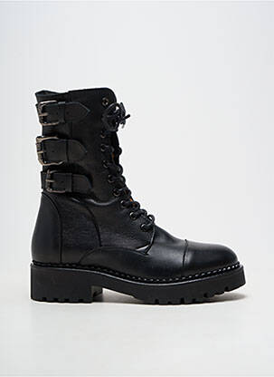 Cizme material neted toc de 4 la 6 cm negru COCO ET ABRICOT femeie