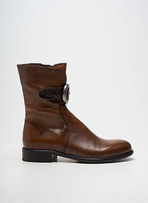 Botine/ghete material neted toc de 4 la 6 cm maro MURATTI femeie