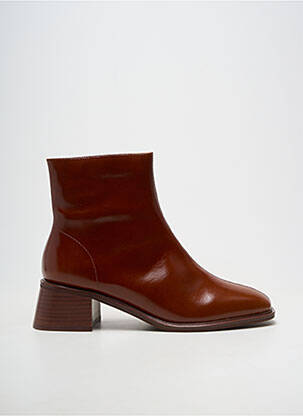Botine/ghete material neted toc de 4 la 6 cm maro EMILIE KARSTON femeie