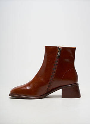 Botine/ghete material neted toc de 4 la 6 cm maro EMILIE KARSTON femeie