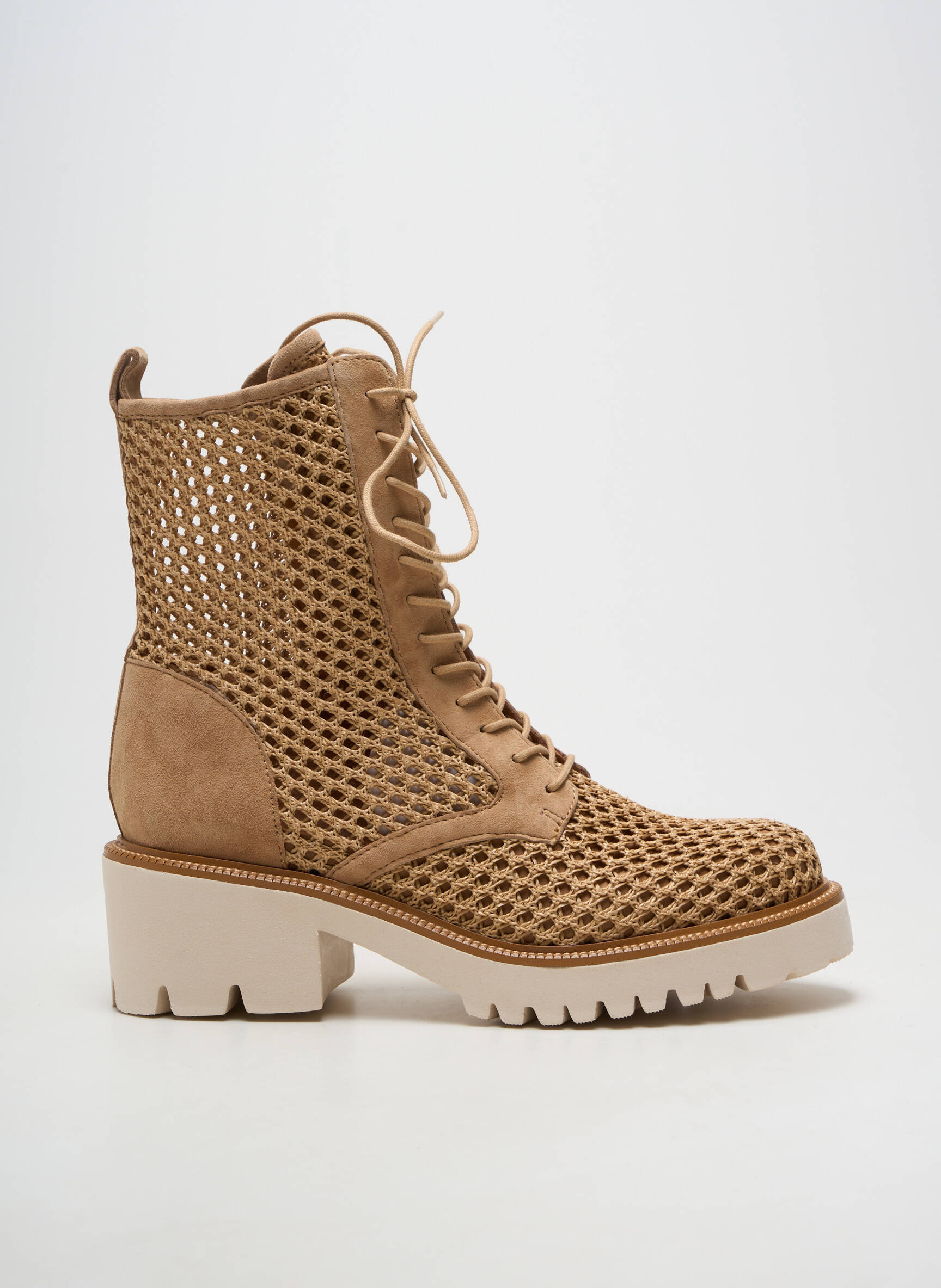 Botine/ghete vârf rotund toc de 4 la 6 cm bej MAM'ZELLE femeie