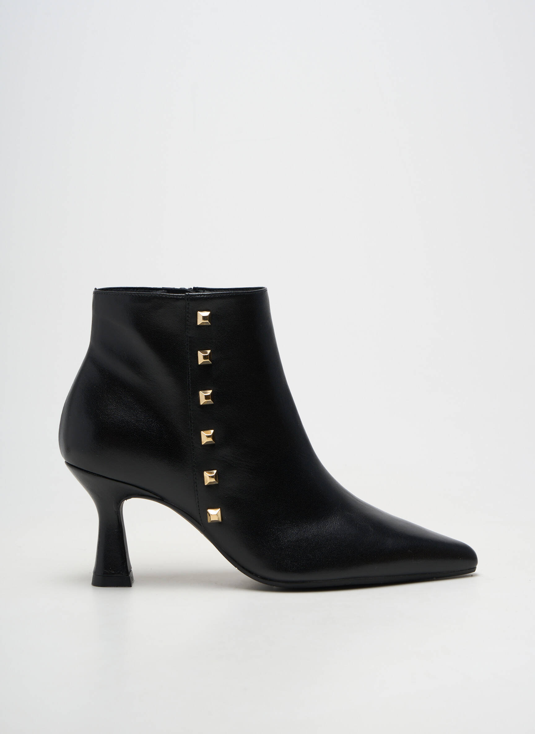 Botine/ghete material neted toc de 7 la 9 cm negru LODI femeie