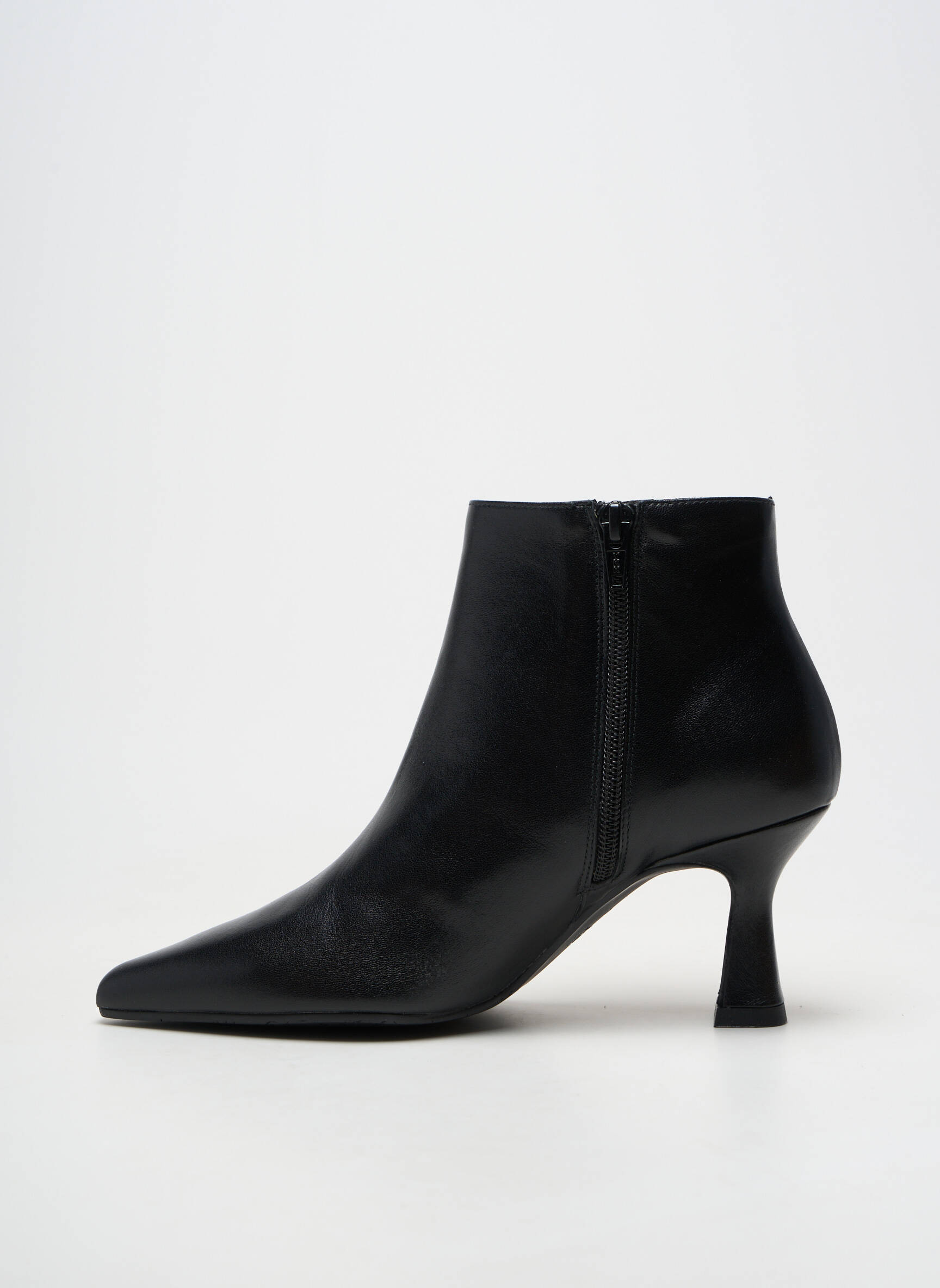 Botine/ghete material neted toc de 7 la 9 cm negru LODI femeie