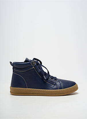 Adidași material neted toc plat până la 3 cm albastru COCO ET ABRICOT femeie