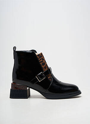 Botine/ghete material neted toc de 4 la 6 cm negru METAMORF'OSE femeie
