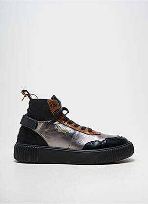 Adidași material neted toc plat până la 3 cm negru CRICKIT HAMBURG femeie