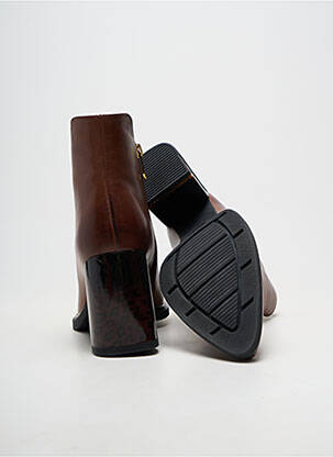 Botine/ghete material neted toc de 7 la 9 cm maro METAMORF'OSE femeie