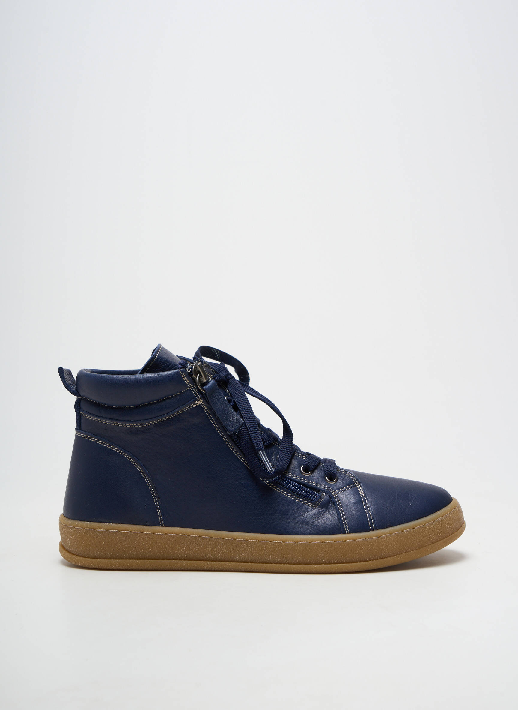 Adidași material neted toc plat până la 3 cm albastru COCO ET ABRICOT femeie