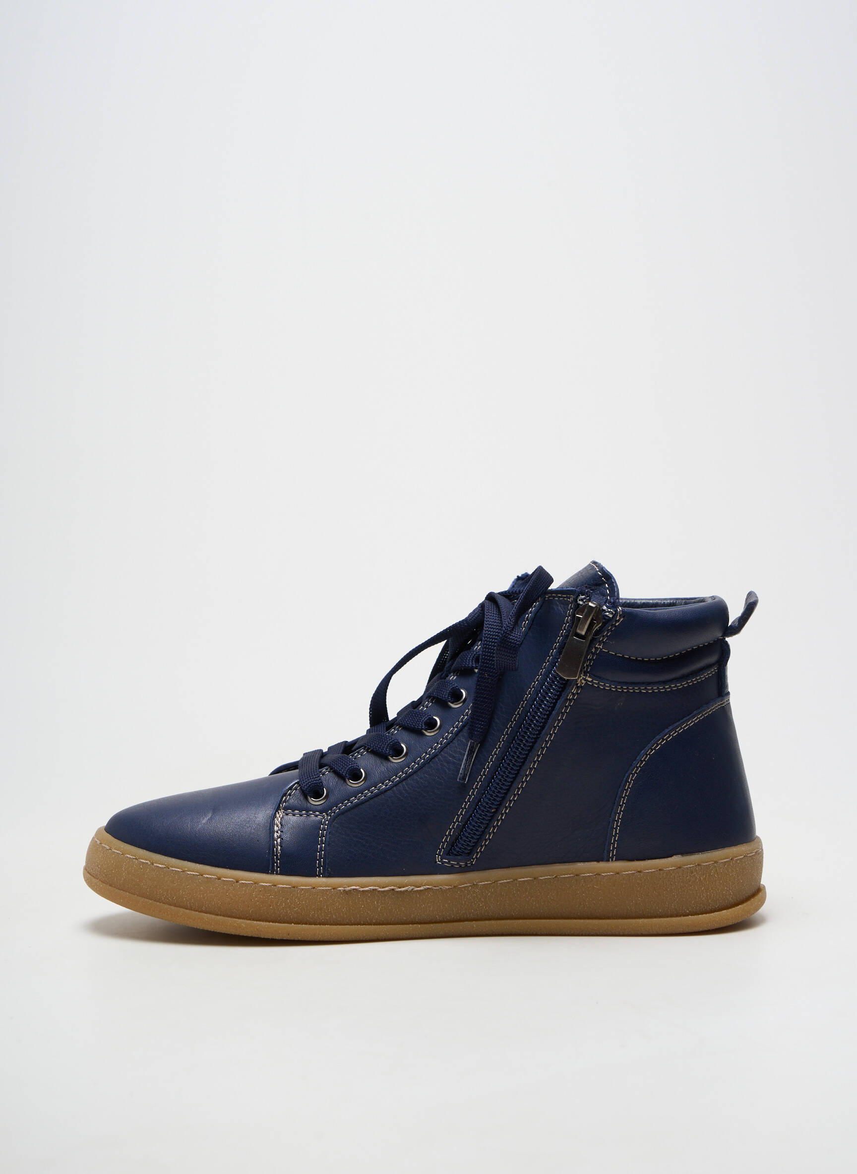 Adidași material neted toc plat până la 3 cm albastru COCO ET ABRICOT femeie