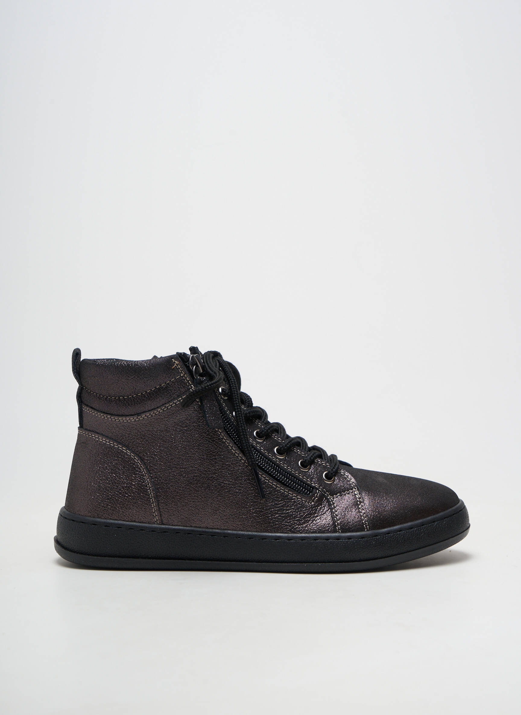 Adidași material neted toc plat până la 3 cm negru COCO ET ABRICOT femeie